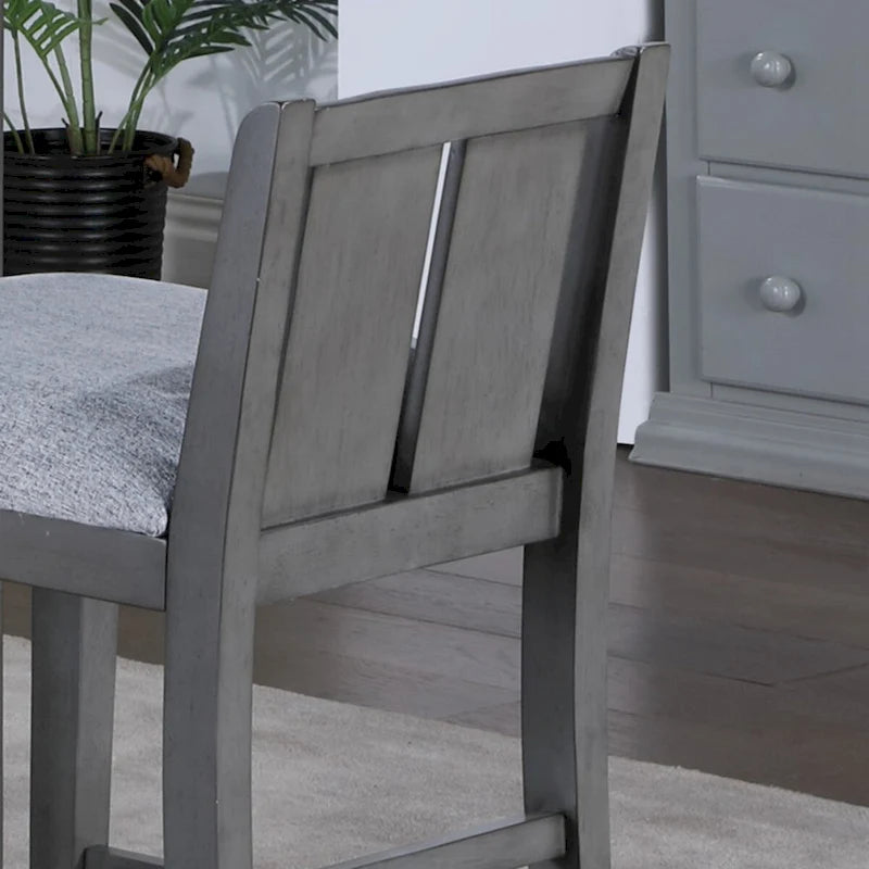 Graham 36  3-Piece Finish Small Space Counter Height Dining Table with Shelves and 2 Chairs