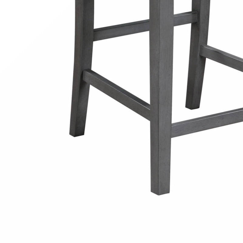 Graham 36  3-Piece Finish Small Space Counter Height Dining Table with Shelves and 2 Chairs