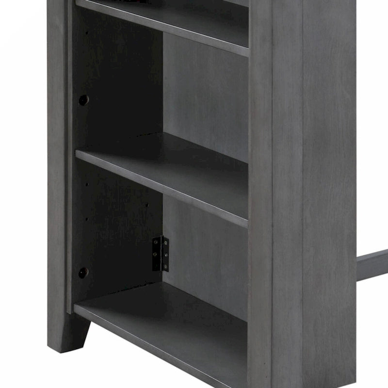 Graham 36  3-Piece Finish Small Space Counter Height Dining Table with Shelves and 2 Chairs