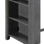 Graham 36  3-Piece Finish Small Space Counter Height Dining Table with Shelves and 2 Chairs