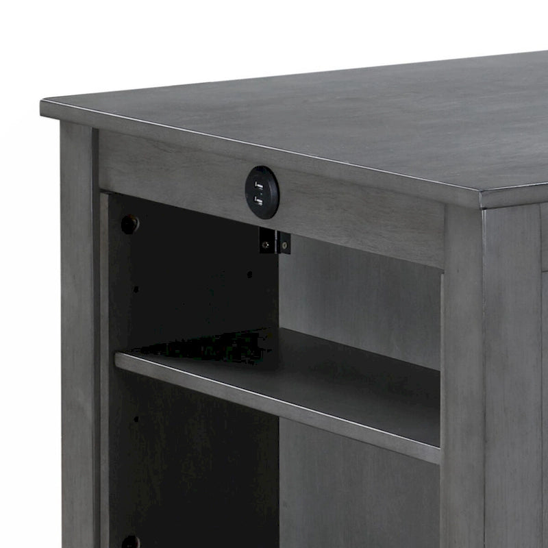 Graham 36  3-Piece Finish Small Space Counter Height Dining Table with Shelves and 2 Chairs
