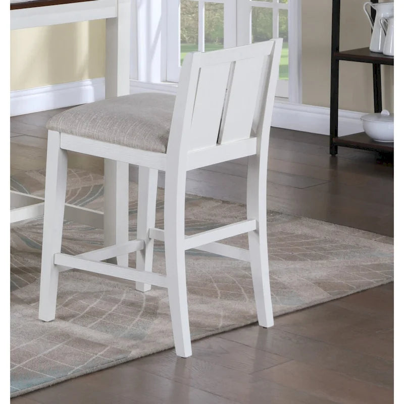 Graham 36  3-Piece Finish Small Space Counter Height Dining Table with Shelves and 2 Chairs