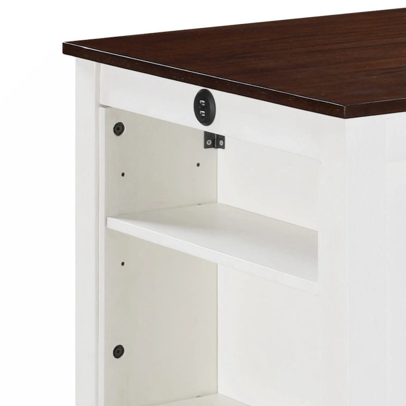 Graham 36  3-Piece Finish Small Space Counter Height Dining Table with Shelves and 2 Chairs
