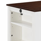 Graham 36  3-Piece Finish Small Space Counter Height Dining Table with Shelves and 2 Chairs