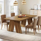 71  Large Farmhouse Dinning Table, Rectangular Dining Table for 6