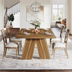 71  Large Farmhouse Dinning Table, Rectangular Dining Table for 6