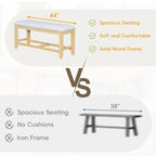Farmhouse 6 PCS Extending Dining Table Set for 6 with Shelf Base