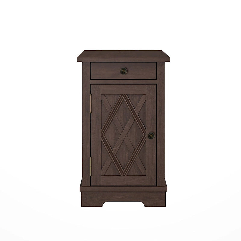 Classic Charging End Table with USB Ports and Storage - 23  in Height
