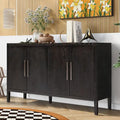 60  Modern 4-Door Sideboard with Solid Wood Legs