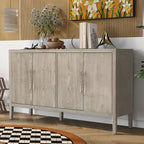 60  Modern 4-Door Sideboard with Solid Wood Legs
