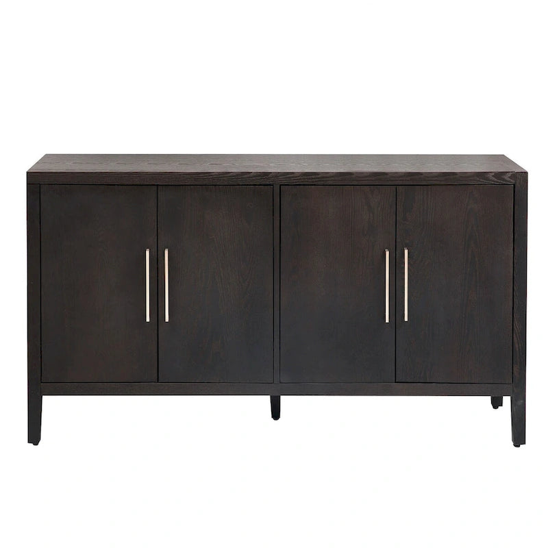 60  Modern 4-Door Sideboard with Solid Wood Legs