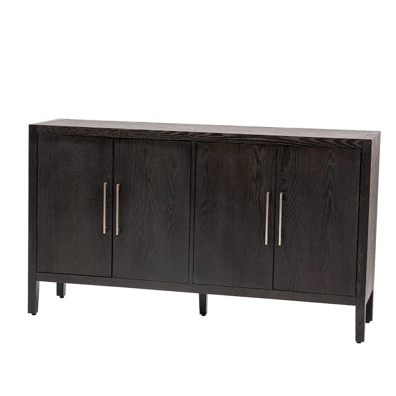 60  Modern 4-Door Sideboard with Solid Wood Legs