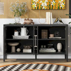 60  Modern 4-Door Sideboard with Solid Wood Legs