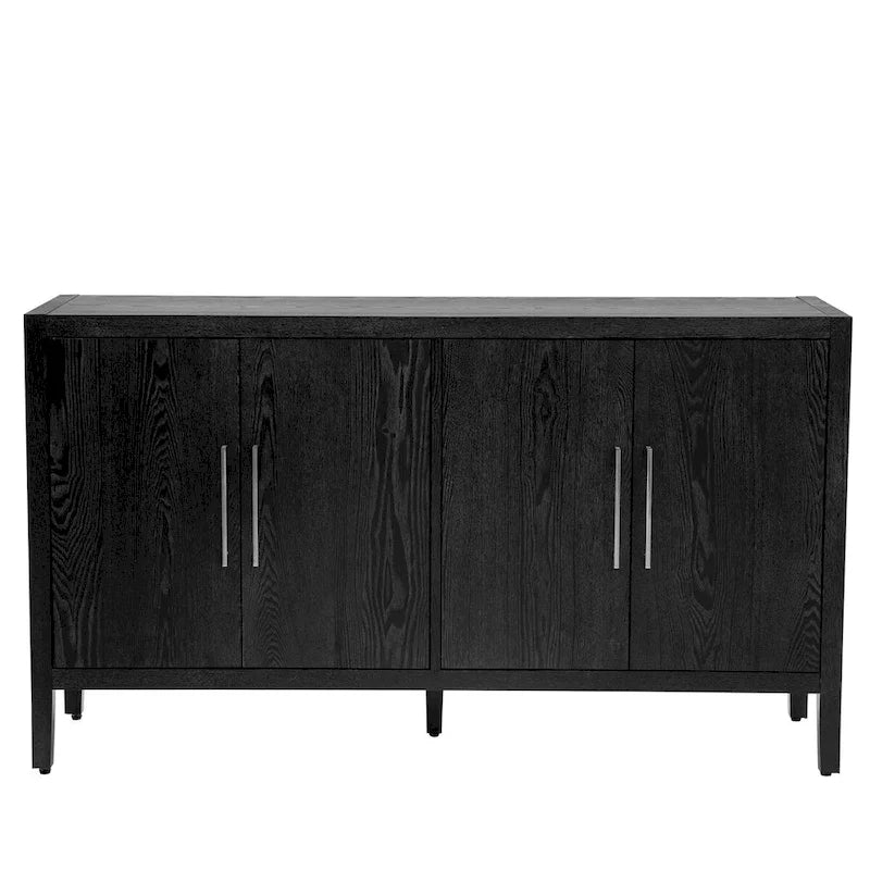 60  Modern 4-Door Sideboard with Solid Wood Legs