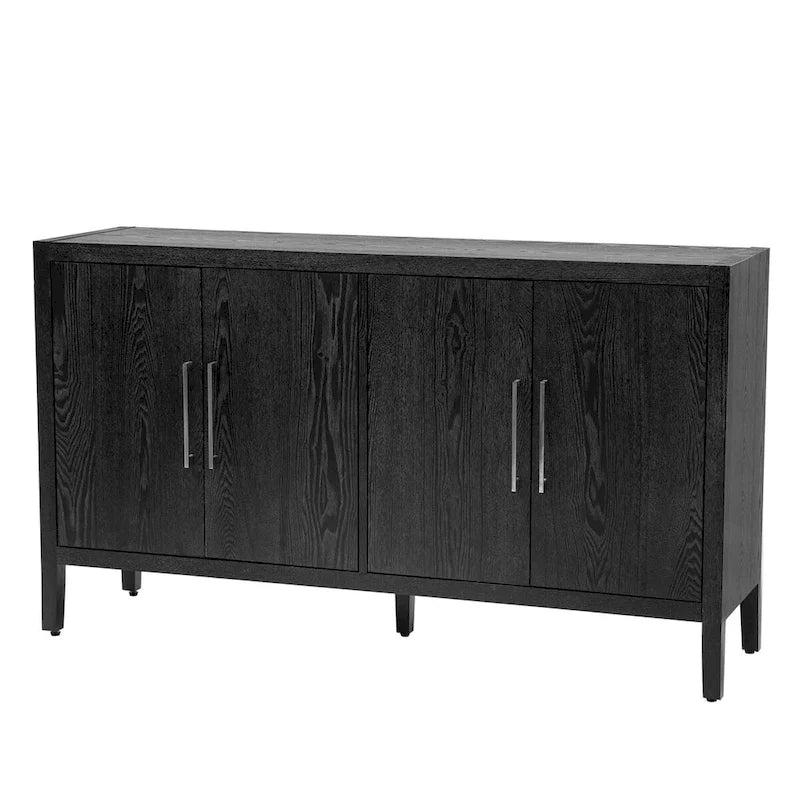 60  Modern 4-Door Sideboard with Solid Wood Legs