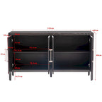 60  Modern 4-Door Sideboard with Solid Wood Legs