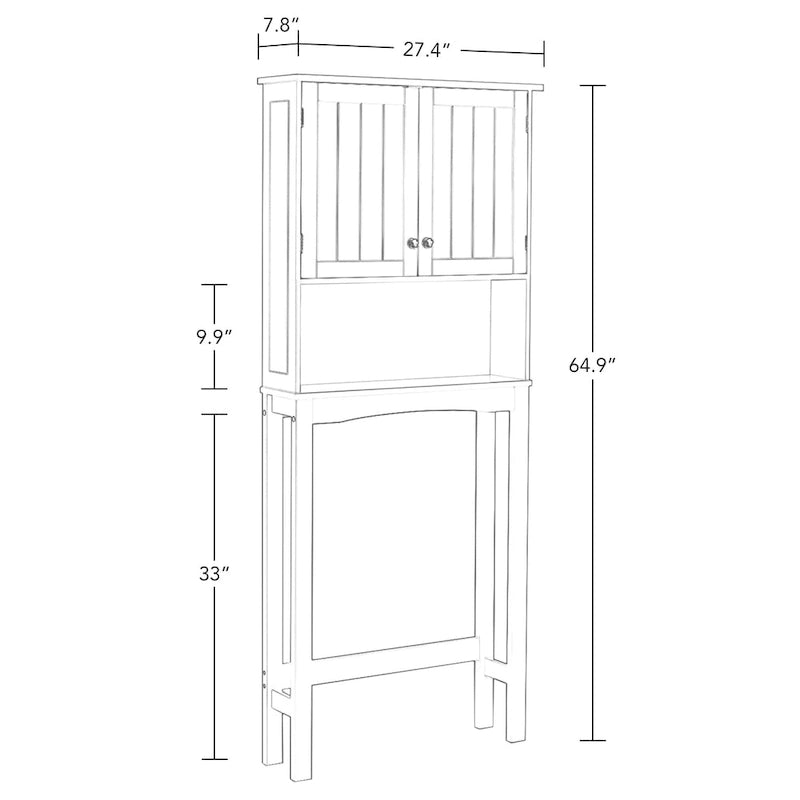 RiverRidge Ashland Over the Toilet Bathroom Spacesaver Wall Medicine Storage Cabinet with Adjustable Shelf