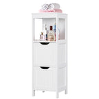 Yaheetech 3 Tiers Floor Bath Cabinet, 2 Hideaway Drawers 1 Shelf