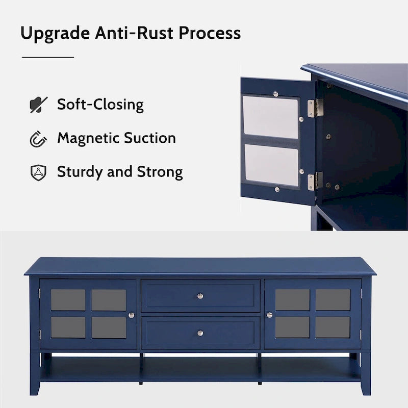 TV Stand for TVs up to 60 ,Entertainment Center with Multifunctional Storage Space,TV Cabinet with Modern Design,Media Console