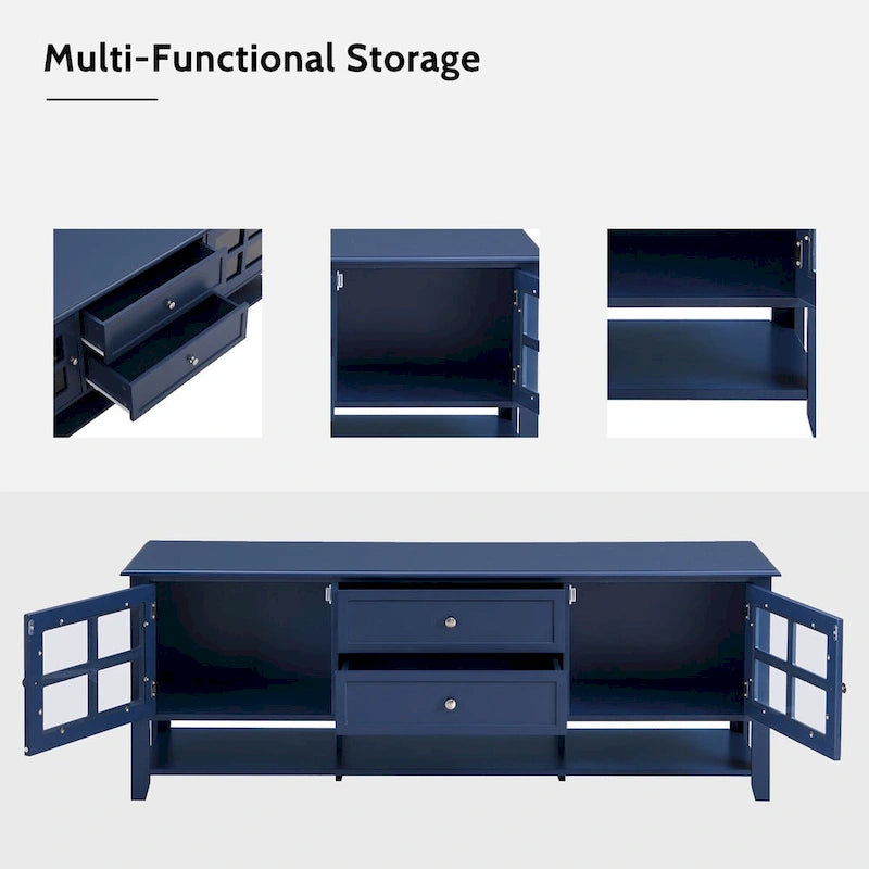 TV Stand for TVs up to 60 ,Entertainment Center with Multifunctional Storage Space,TV Cabinet with Modern Design,Media Console