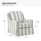 Stan Farmhouse Slipcover Rocking Swivel Chair Set of 2 by HULALA HOME