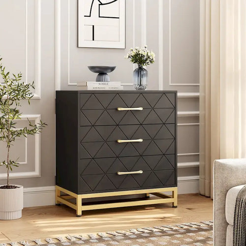 3 Drawer Dresser, Wood Chest Drawers
