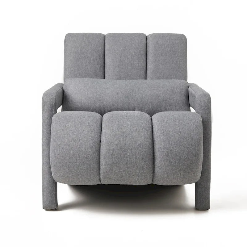 Modern Linen Upholstered Accent Chair with 1 Pillow, Set of 1
