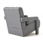 Modern Linen Upholstered Accent Chair with 1 Pillow, Set of 1