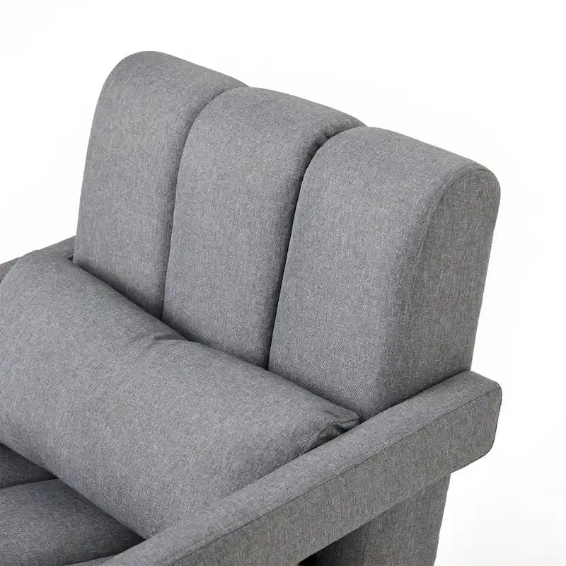 Modern Linen Upholstered Accent Chair with 1 Pillow, Set of 1