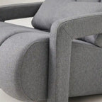 Modern Linen Upholstered Accent Chair with 1 Pillow, Set of 1