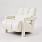 Modern Linen Upholstered Accent Chair with 1 Pillow, Set of 1