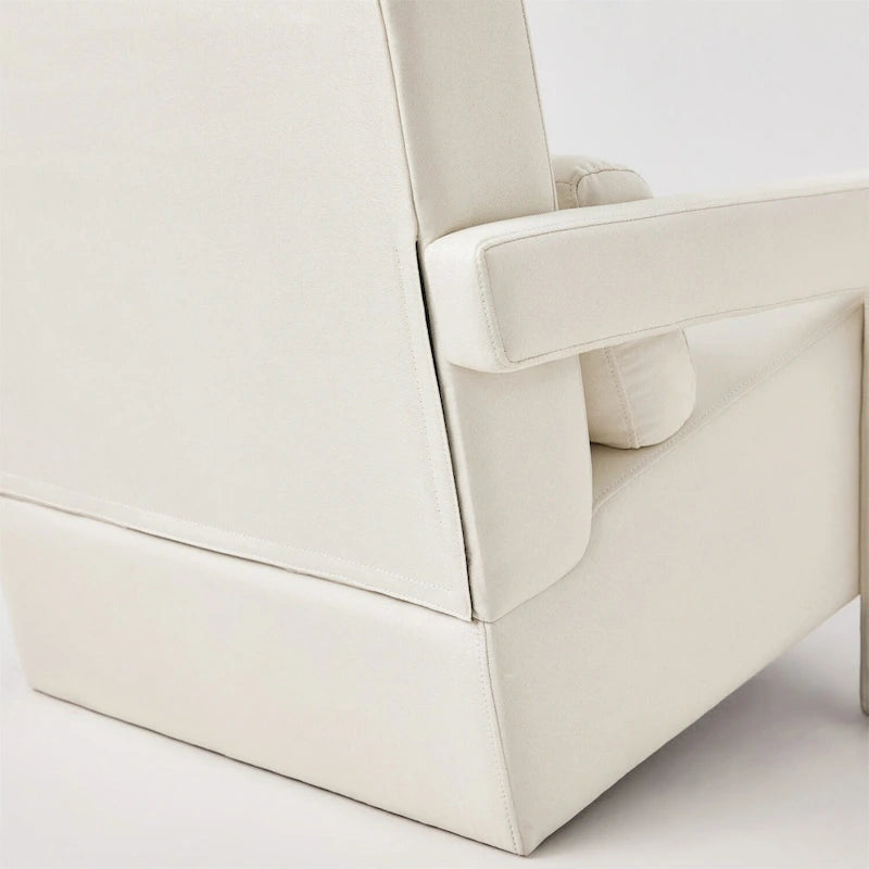 Modern Linen Upholstered Accent Chair with 1 Pillow, Set of 1