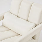 Modern Linen Upholstered Accent Chair with 1 Pillow, Set of 1