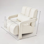 Modern Linen Upholstered Accent Chair with 1 Pillow, Set of 1