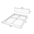 Floating Bed Frame With Led Lights And Wall Mounted Headboard