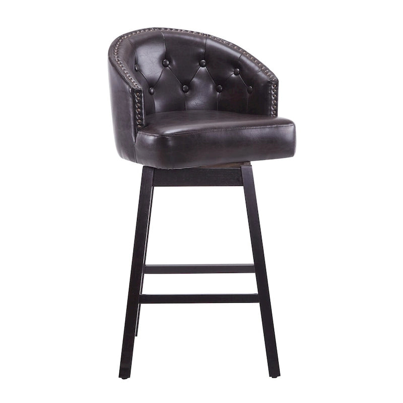 Moore Modern Rubberwood Swivel 33.25-Inch Barstool (set of 2) by Christopher Knight Home