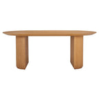SAFAVIEH Couture Svenja Wood Dining Table - 79 In W x 35 In D x 29.5 In H - 79Wx35Dx30H
